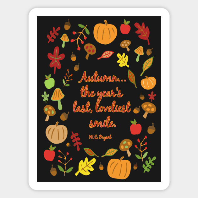 Autumn Smile Sticker by RockettGraph1cs